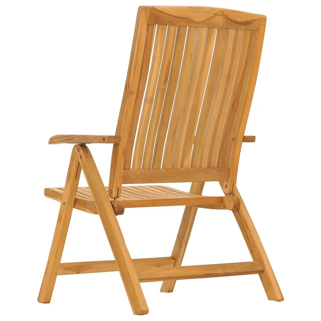 Sedie da Giardino Reclinabili con Cuscini 8 pz in Legno di Teak 3196536