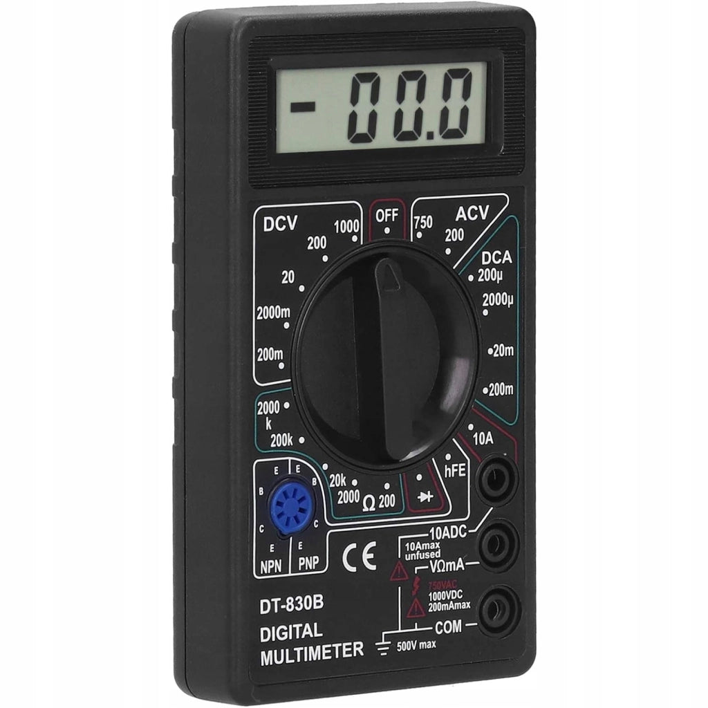 Multimetro Digitale Mini DT-830B – Display LCD, Misura Tensione AC/DC, Corrente, Resistenza | Compatto e Preciso