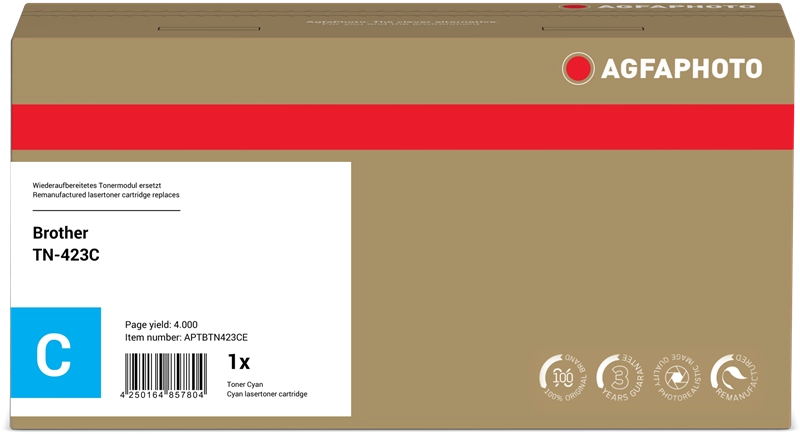 ORIGINAL Agfa Photo toner ciano APTBTN423CE ~4000 Seiten