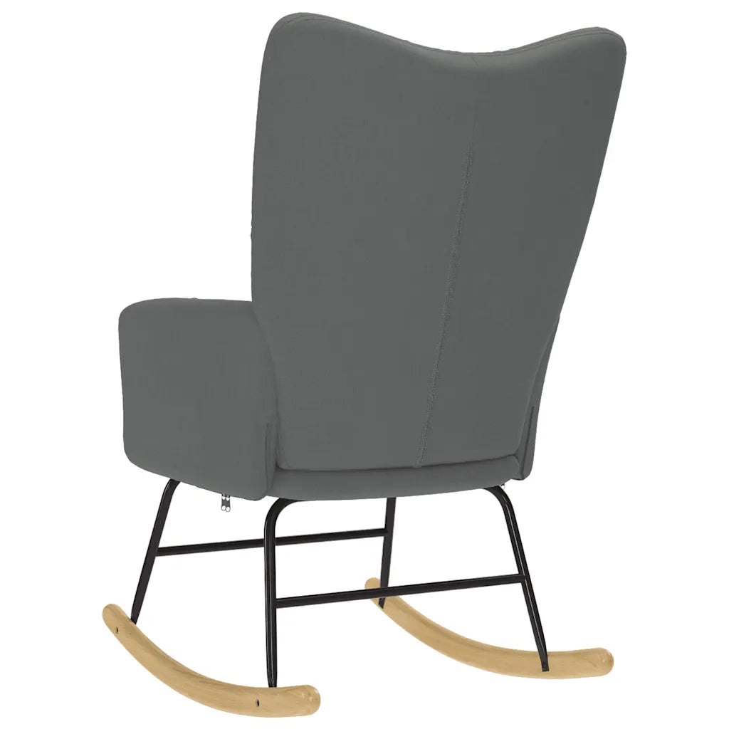 Sedia a Dondolo Grigio Scuro in Tessuto 4016790