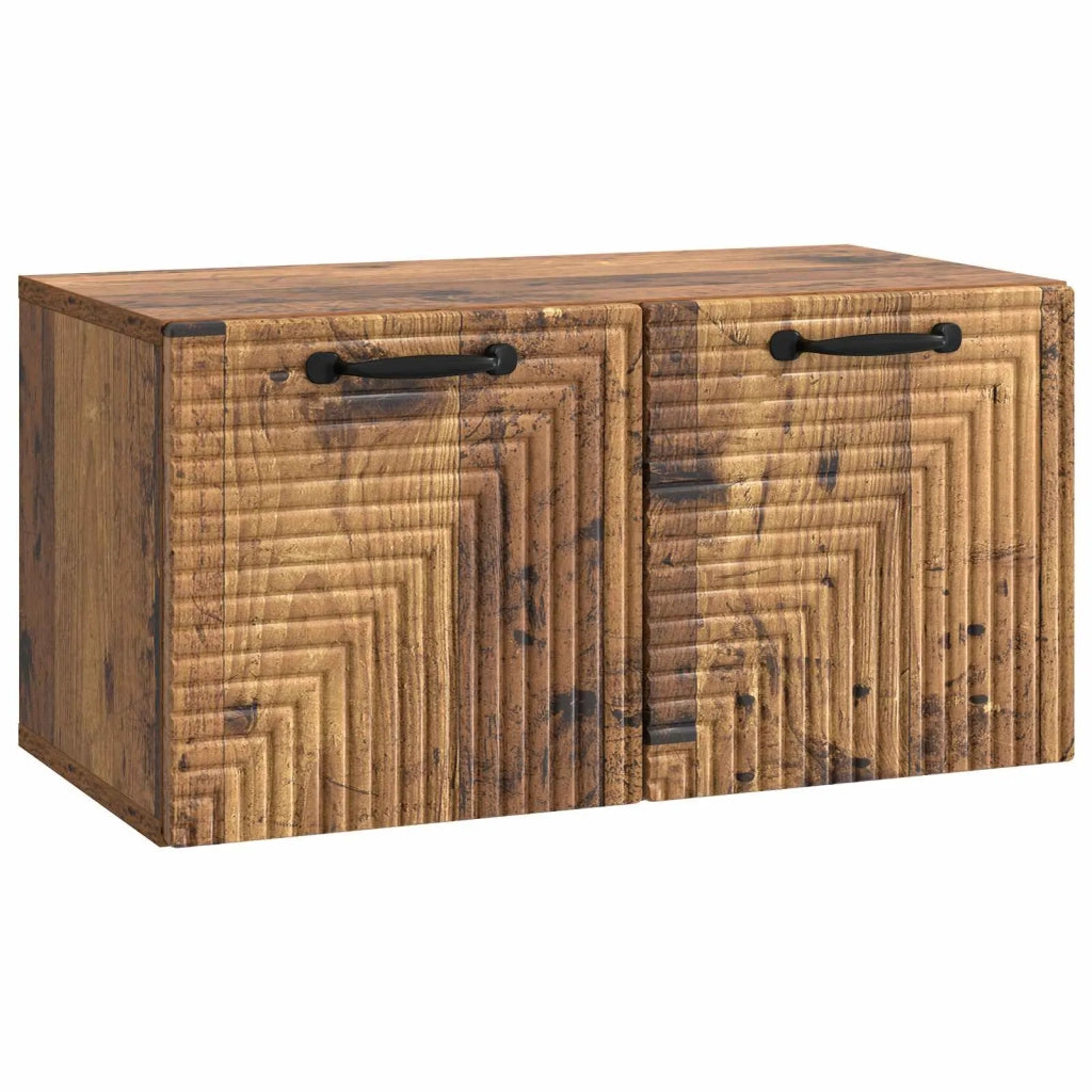 Mobile Porta TV da Muro-Credenza per TV sospesa Legno antico 59,5 x 31 x 30 cm 712402