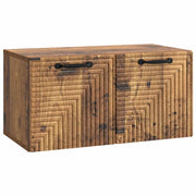 Mobile Porta TV da Muro-Credenza per TV sospesa Legno antico 59,5 x 31 x 30 cm 712402