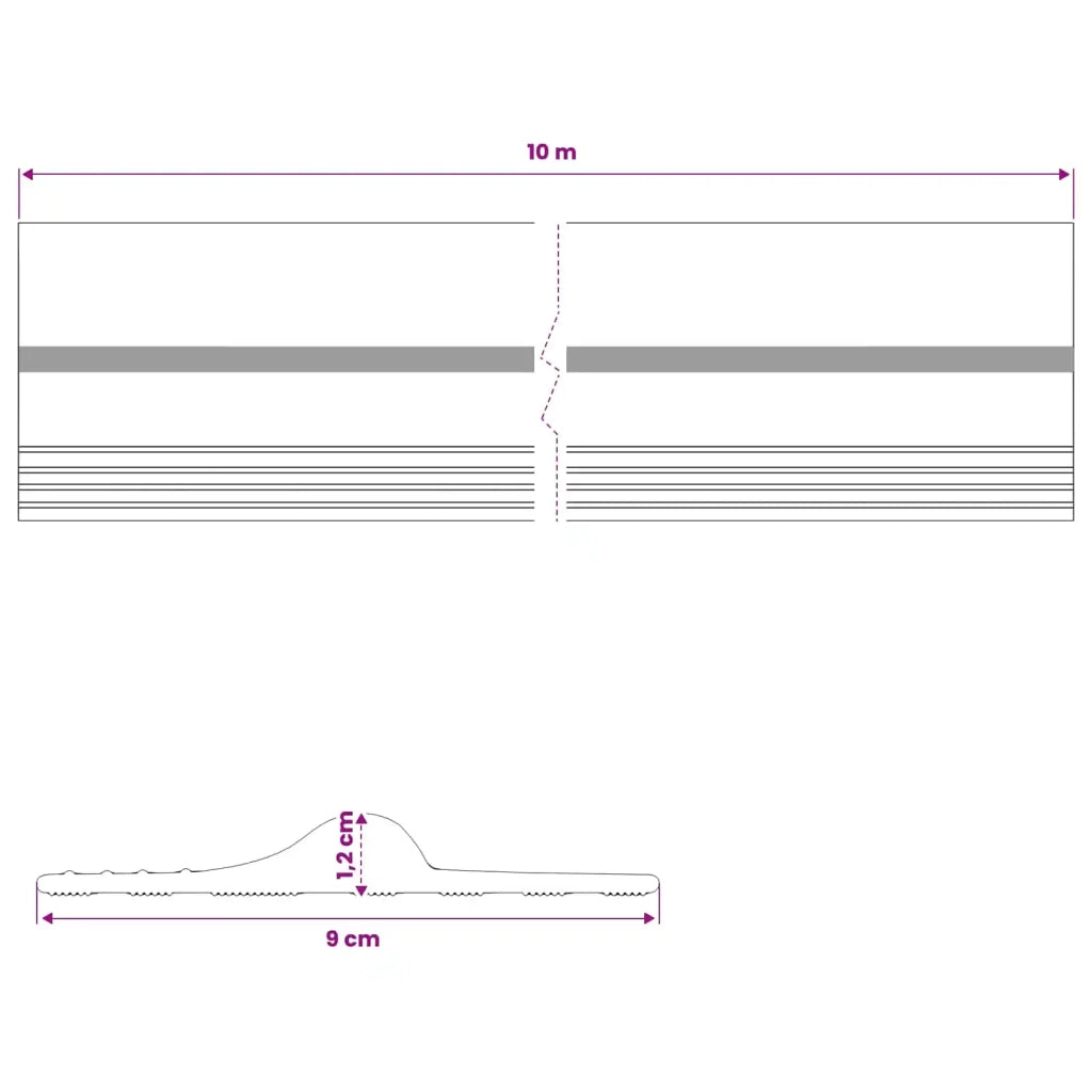 Guarnizione per pavimento del garage Nero e Giallo PVC 42038290