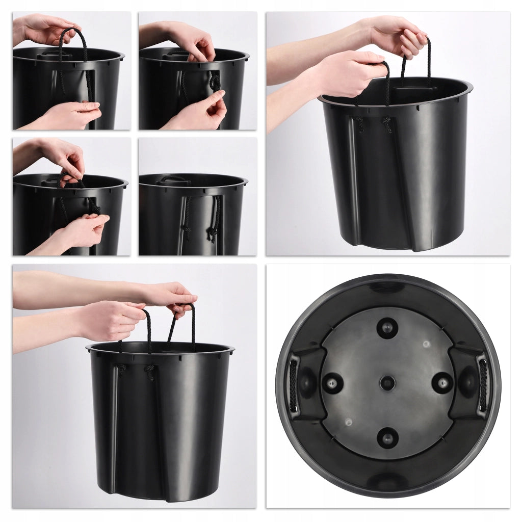 Vaso da fiori KADAX, coprivaso, alto, 57 cm, con inserto, per soggiorno, grigio