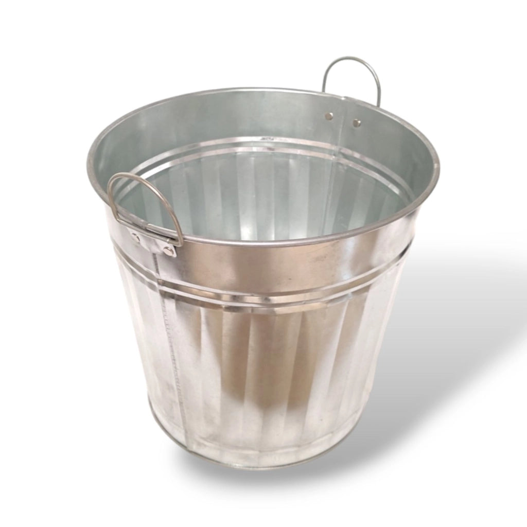 BIDONE ZINCATO CON MANICI 35 LT