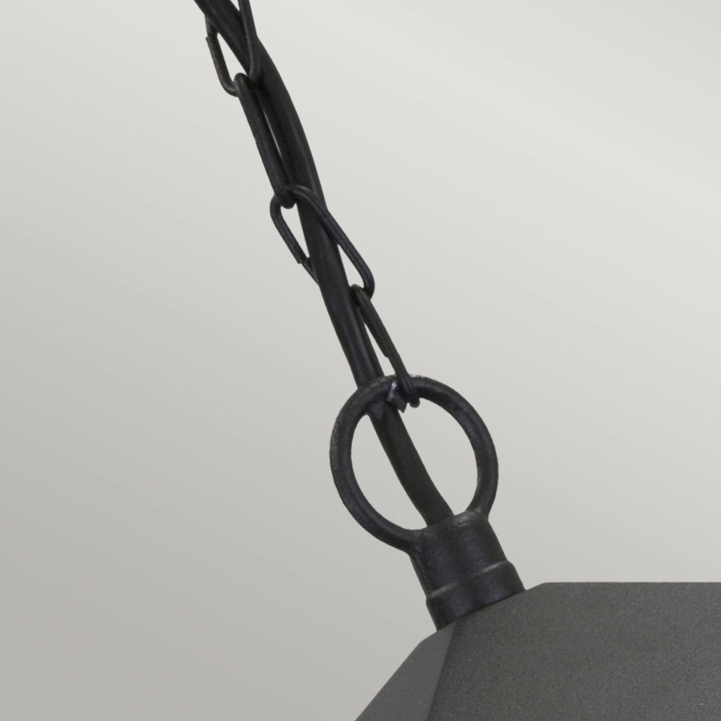 Elstead York lampada a sospensione esterno 1xE27 nera