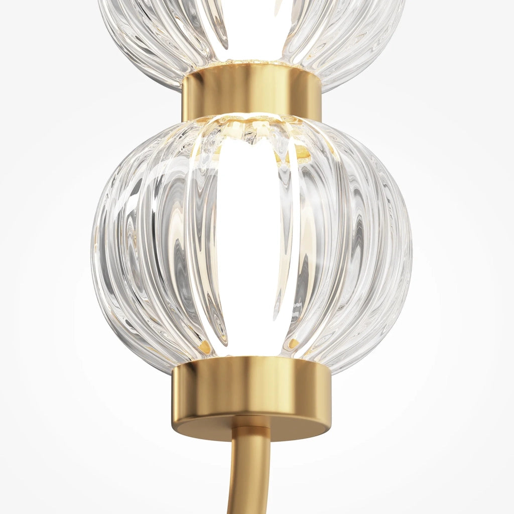 Maytoni Applique Moderna Amulet 1 luce LED integrato oro metallo vetro