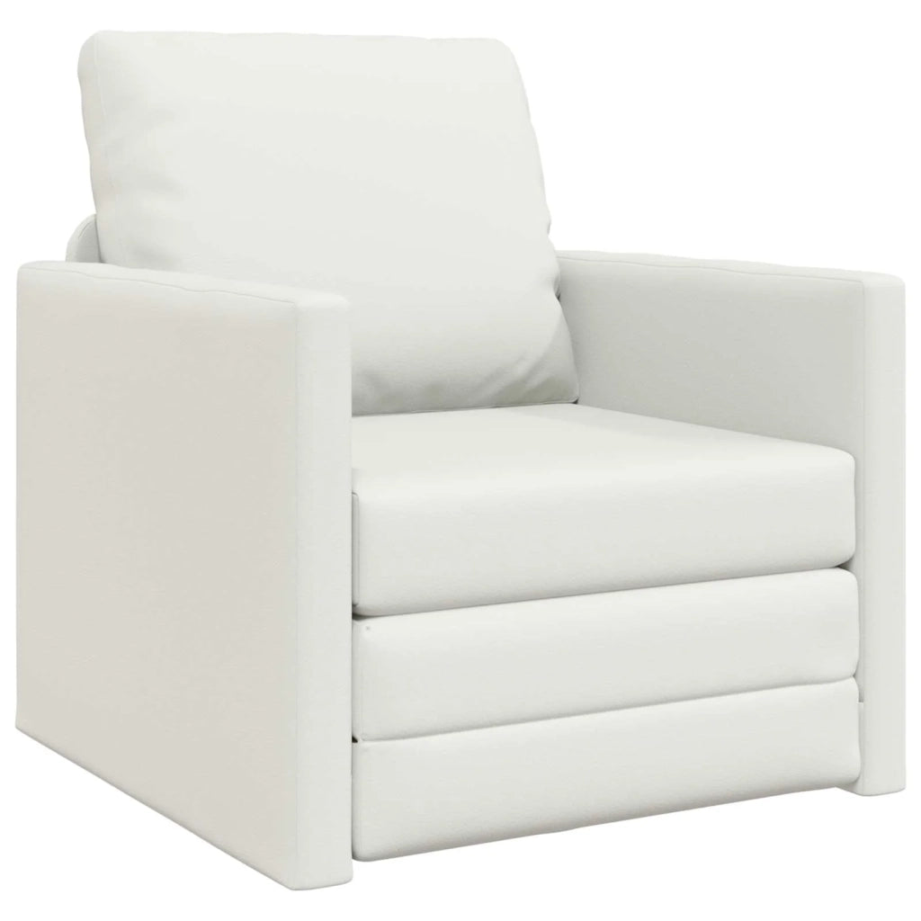 Divano letto | Sof¨¤ letto | Letto singolo 60cm Bianco Pelle Artificiale