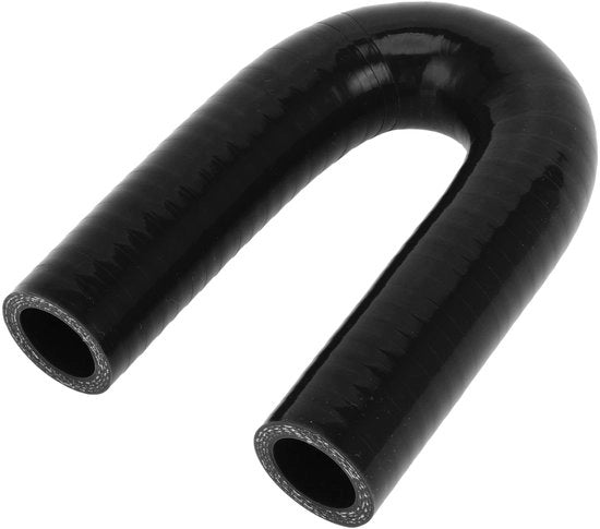 Slang in Silicone a 180 Gradi - Nero - Diametro Interno 22 mm - Lunghezza 120 mm - Tessuto a Molti Strati - Resistente alle Alte Temperature fino a 300 ℃ - Slang di Raffreddamento