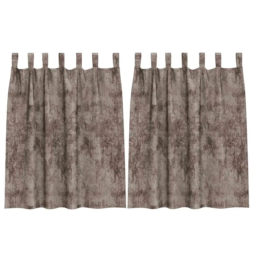 Tende in Velluto 2 pcs Cappuccino 140 x 140 cm Velluto 4107738