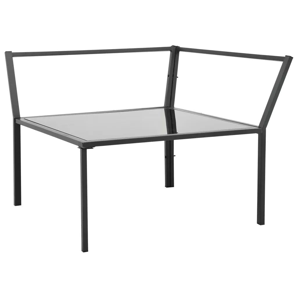 Set Divani da Giardino 5 pz con Cuscini Alluminio Grigio Scuro 47819