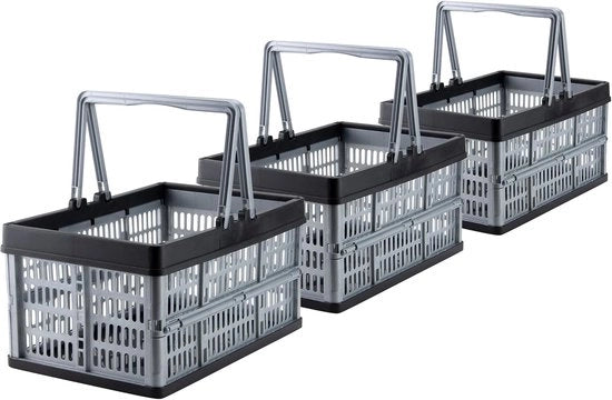 Scatole pieghevoli con maniglie - 16L - 3 pezzi