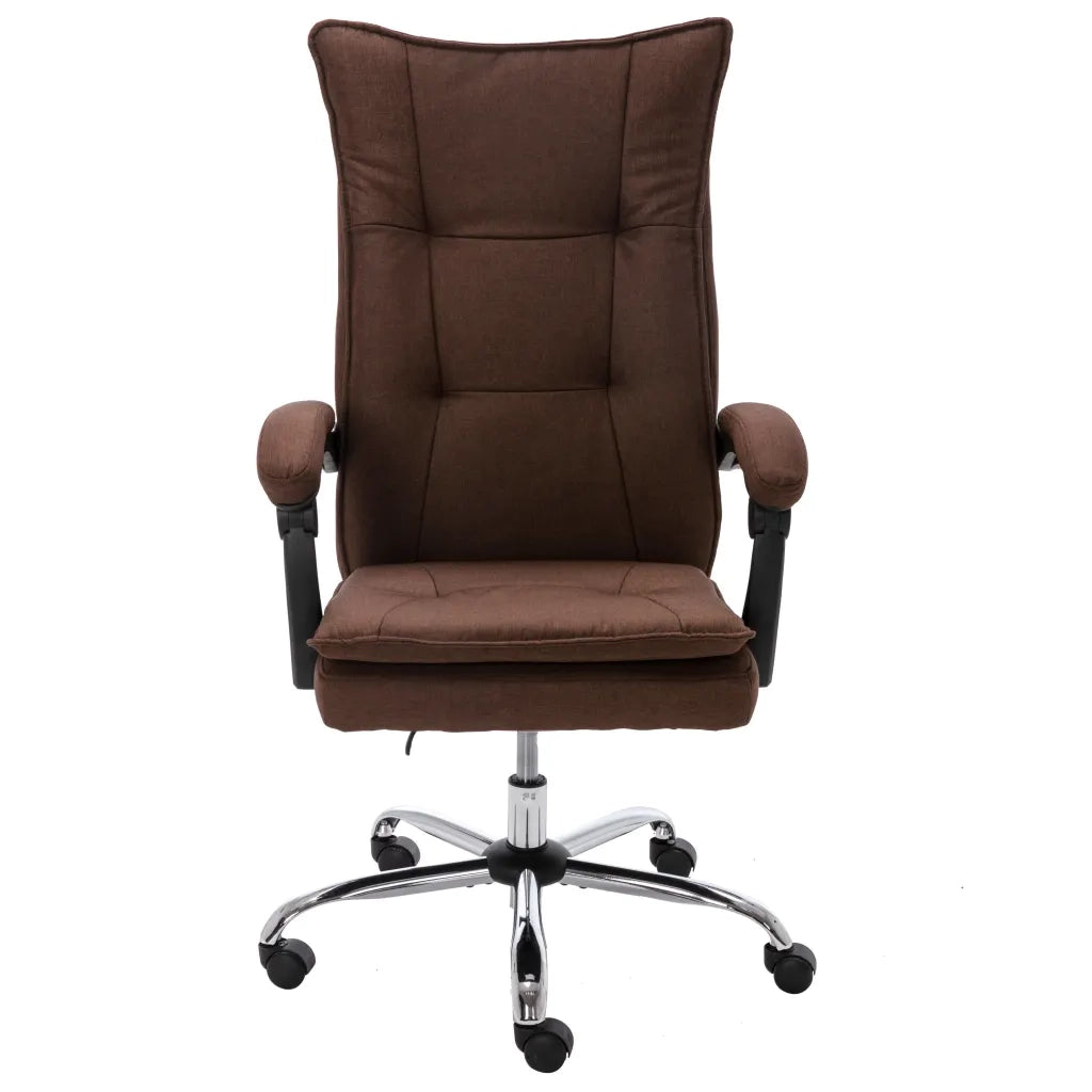 Sedia da Ufficio Marrone in Tessuto 20365
