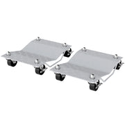 Carrello Sposta Auto 2 Pezzi ¨C Minimal ¨C Argento Metallo Antiscivolo