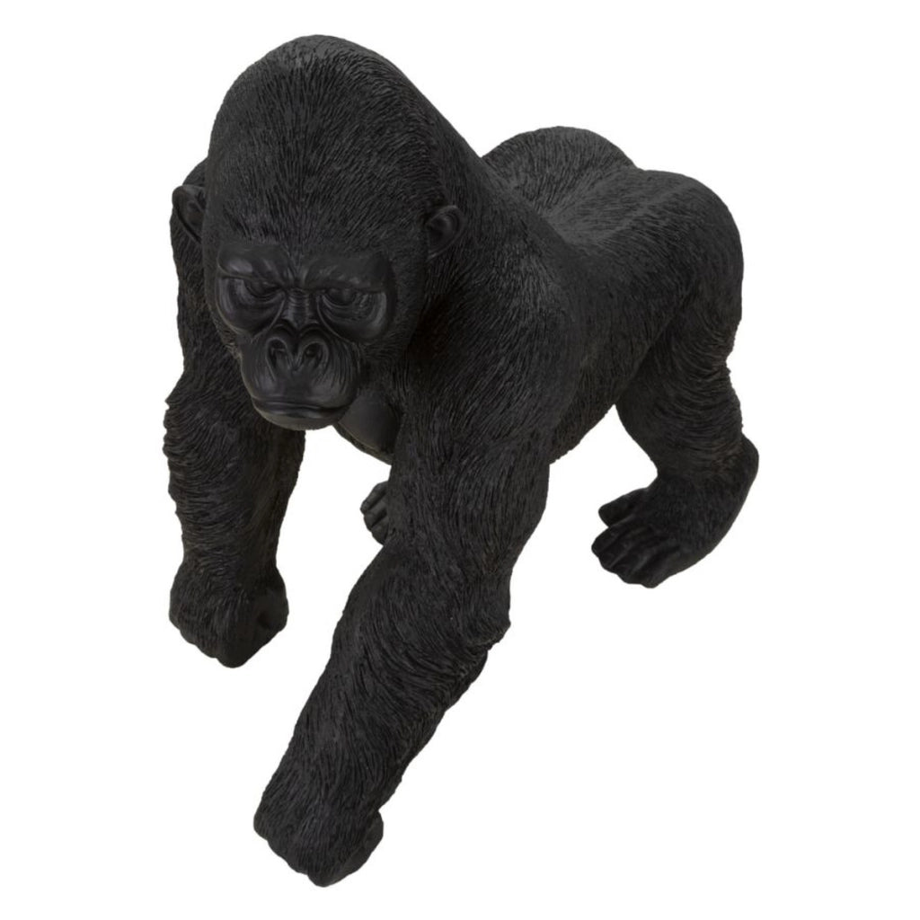 Scultura Gorilla 2, Nero, Poliresina, 35x21,5x37,5 cm