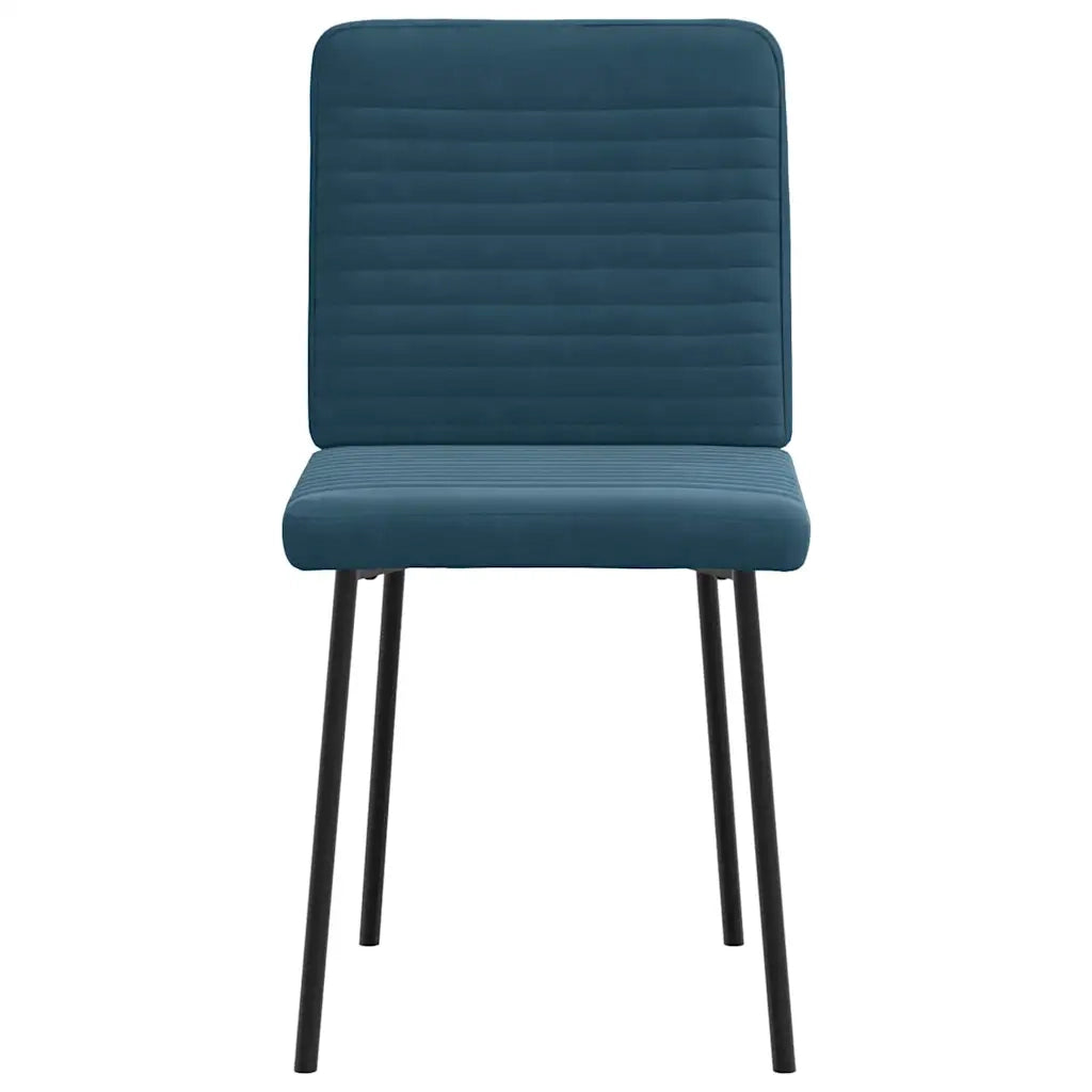 Sedie da Pranzo 4 pz Blu in Velluto 3315243