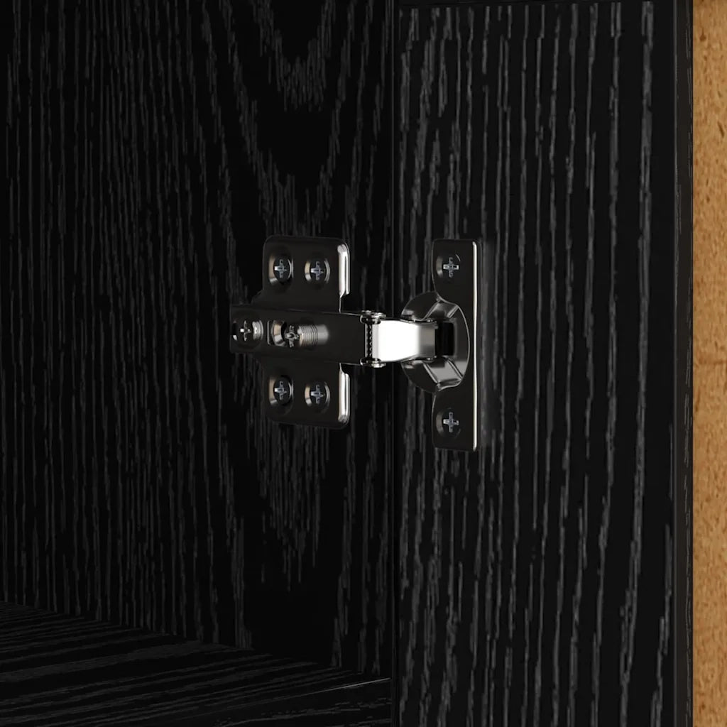 Credenza-Buffet-Armadio da cucina Rovere Nero 69,5 x 34 x 90 cm 264644