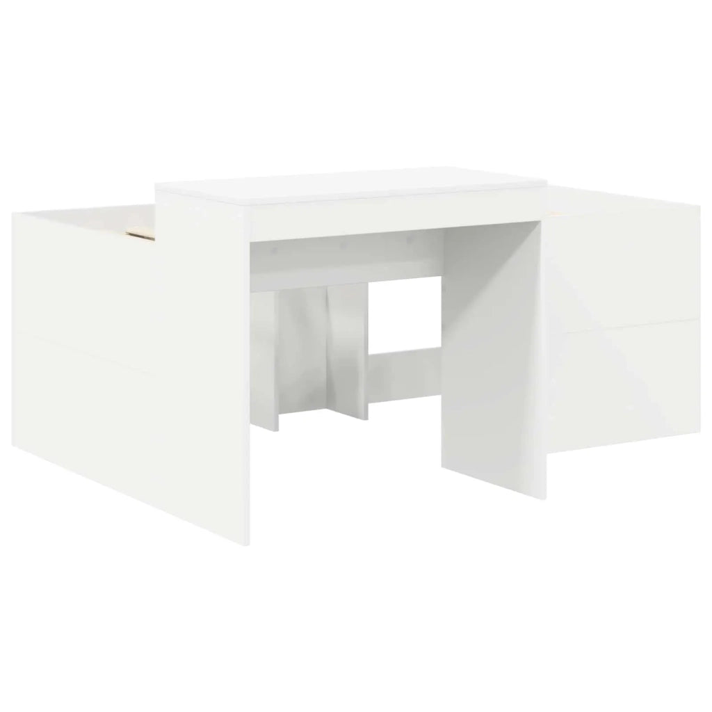 Letto con Tunnel 3 pz Bianco e Nero Legno ingegnerizzato 3423514