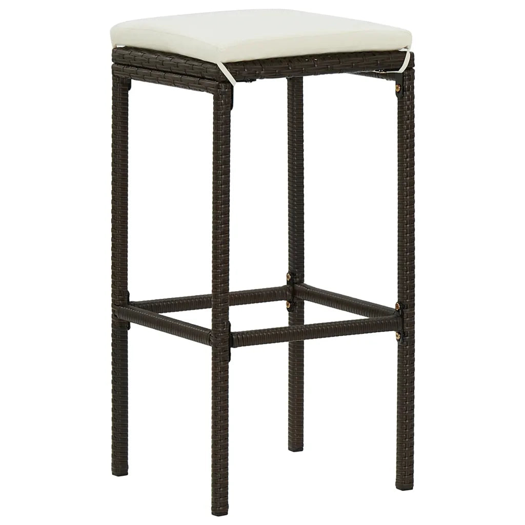 Set da Bar 3 pz in Polyrattan Marrone 313470
