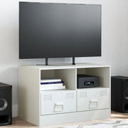 Mobile Porta TV-Mobile per TV-Credenza TV Bianco 67x39x44 cm in Acciaio 265106