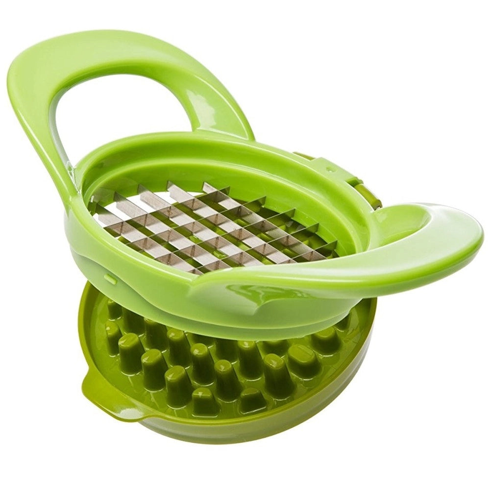 Trade Shop - Trita Sminuzza Aglio Frutta E Verdura Garlic Chopper Slice Dice Con Lame Acciaio -