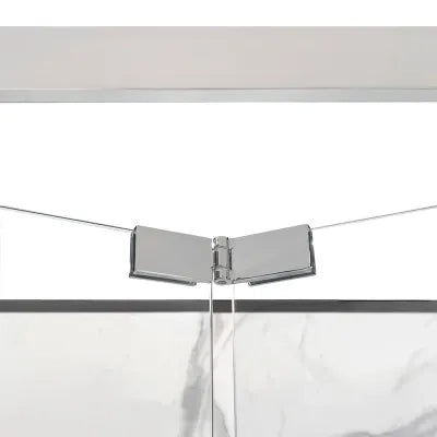 Box doccia 70x70 cm con porta a soffietto trasparente H 200 cm Ted