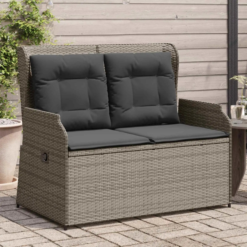 Panchina da giardino Grigio polyrattan 3394460