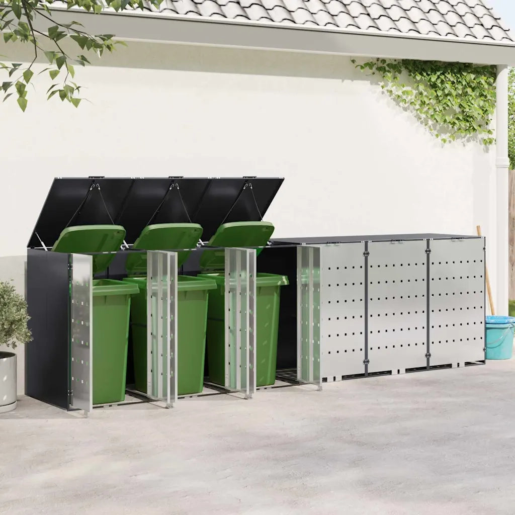 Contenitore per Rifiuti per 3 Bidoni 340 x 77.5 x 115.5 cm 3394782