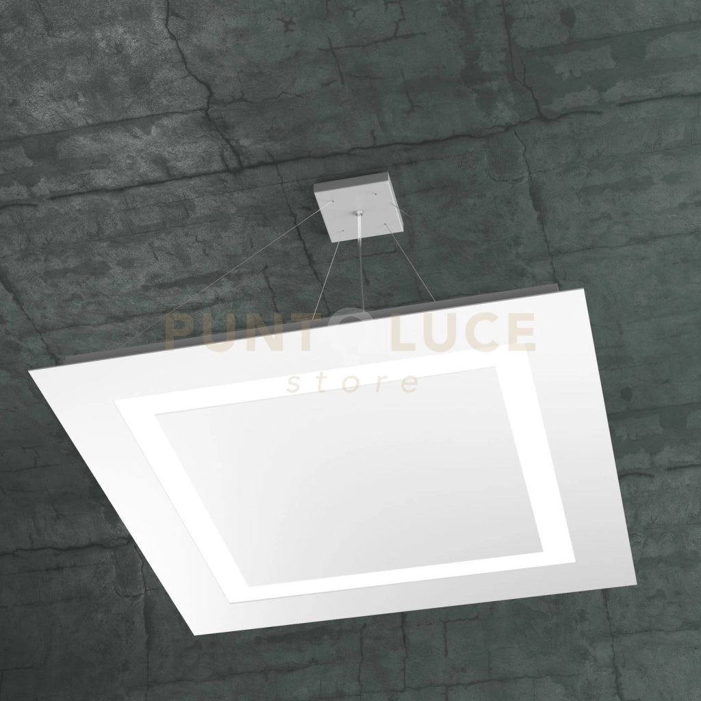 CARPET SOSPENSIONE 70X70 4+2 LUCI BIEMISSIONE BIANCO 1137-S70+2-BI