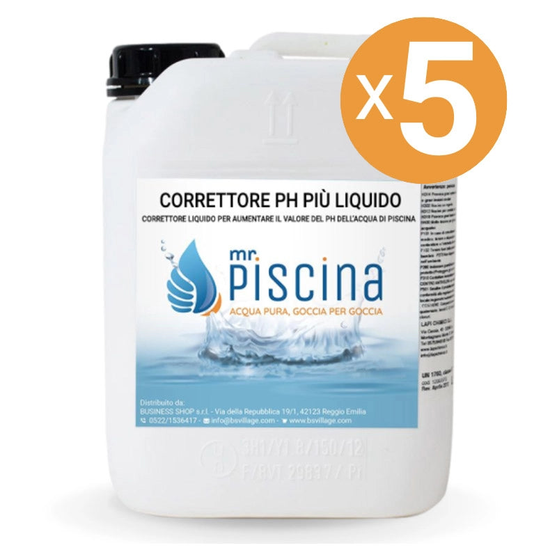 CORRETTORE PH PIU' LIQUIDO per piscina Quantità confezione: 5 confezioni