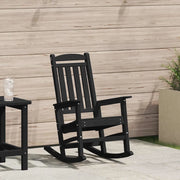 Sedia a dondolo da giardino Nero 92 x 70 x 108cm HDPE 42006615