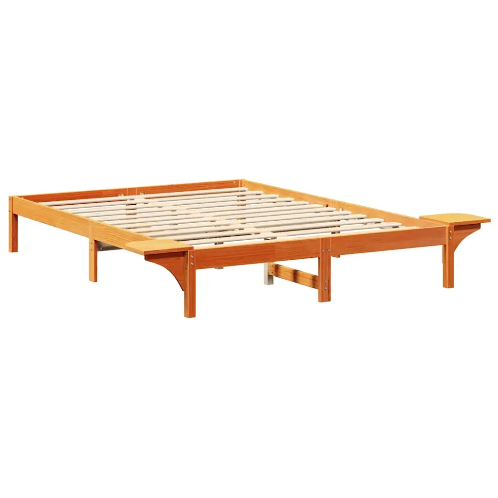 Struttura del letto Marrone cerato 160 x 200 cm Pino massello 873183