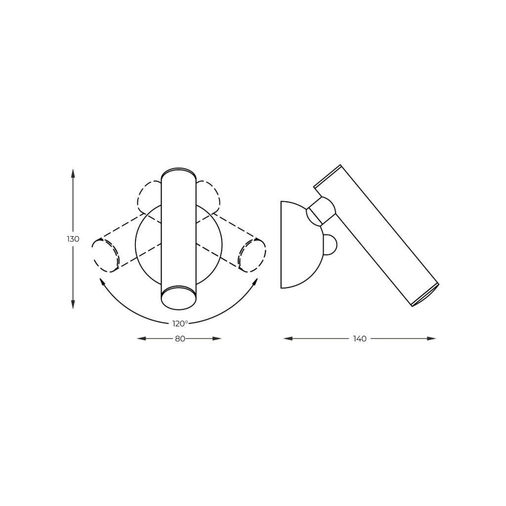 Applique LED moderna cromo 5W 3000K Zuma Line LOYA