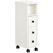 Mobiletto Bagno con Ruote ¨C Minimal ¨C Bianco 18x30x68,5 cm