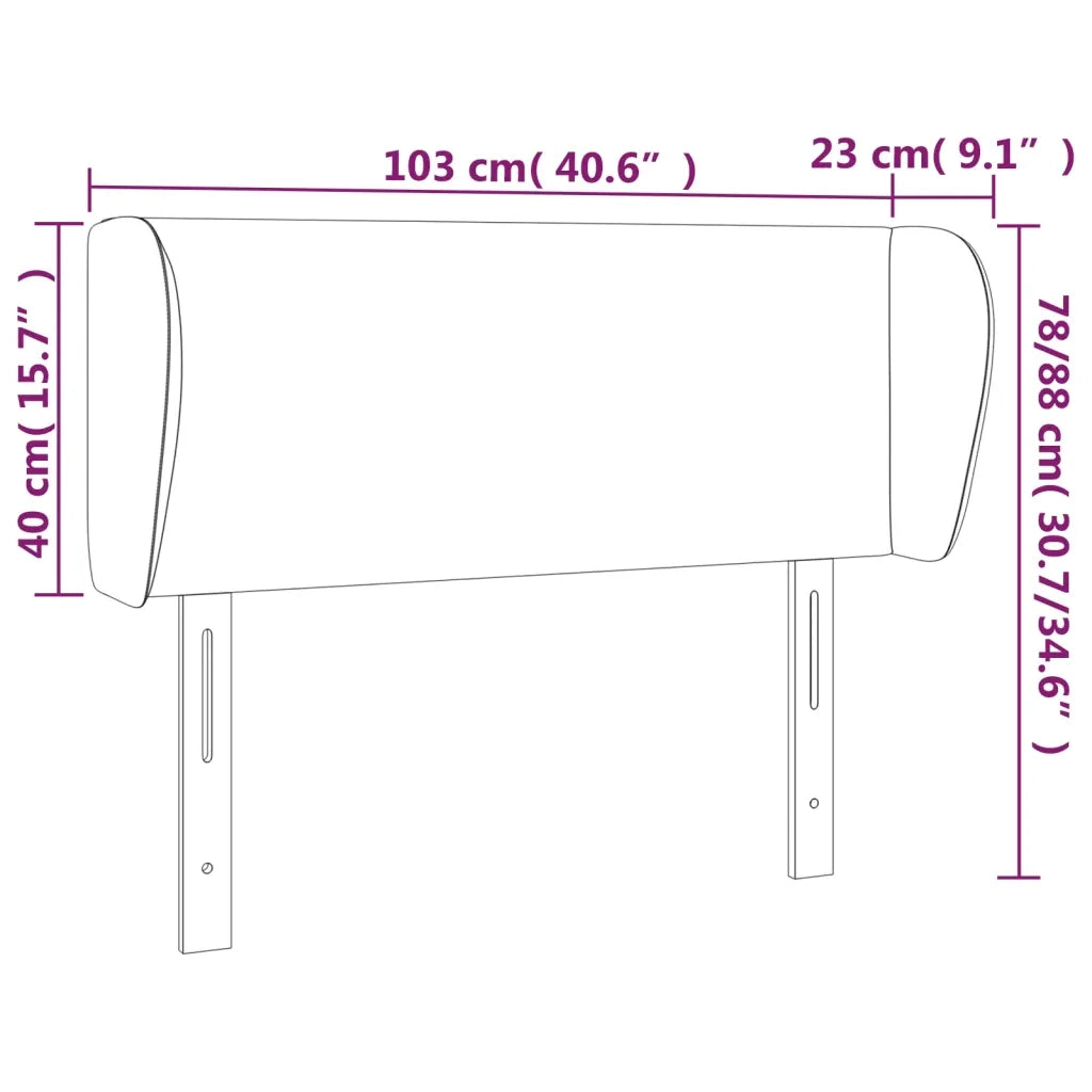 Testiera ad Orecchio Bianca 103x23x78/88 cm in Similpelle 3116949