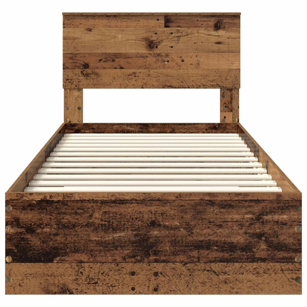 Struttura del letto-Giroletto Legno vecchio 90 x 200 cm Legno multistrato 744705