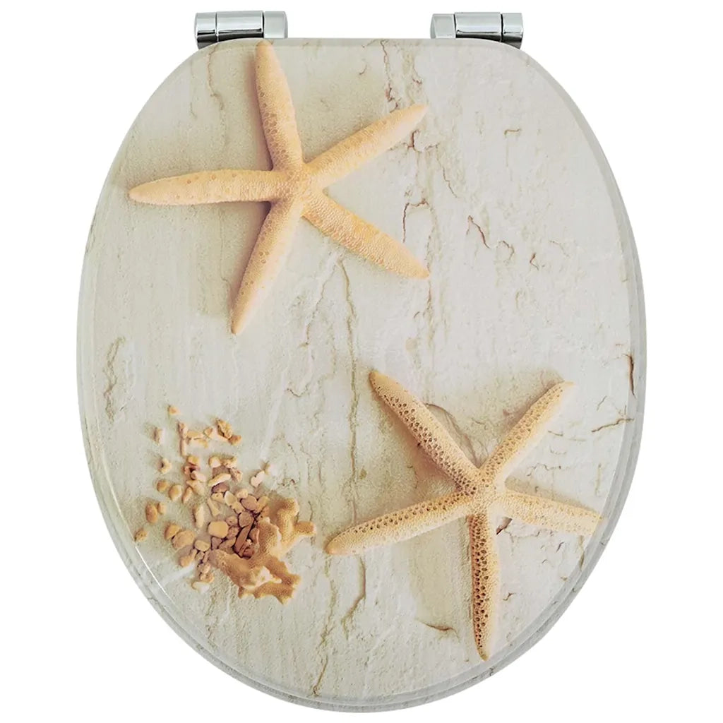 Sedile per toilette con chiusura morbida Giallo e Bianco 42027178