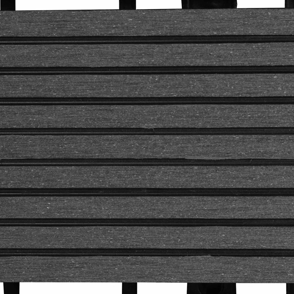 Piastrella per Decking 11 pcs Grigio 30 x 30 cm WPC 42046659