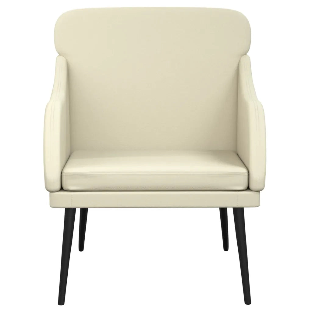 Poltrona | Sedia Relax Crema 63x76x80 cm Similpelle