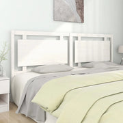 Testiera per Letto-Testata-Testiera Decorativa Bianca 205,5x4x100 cm Legno Massello di Pino 158715