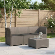 Divano da giardino 3 posti con cuscini in look rattan PP 3443831