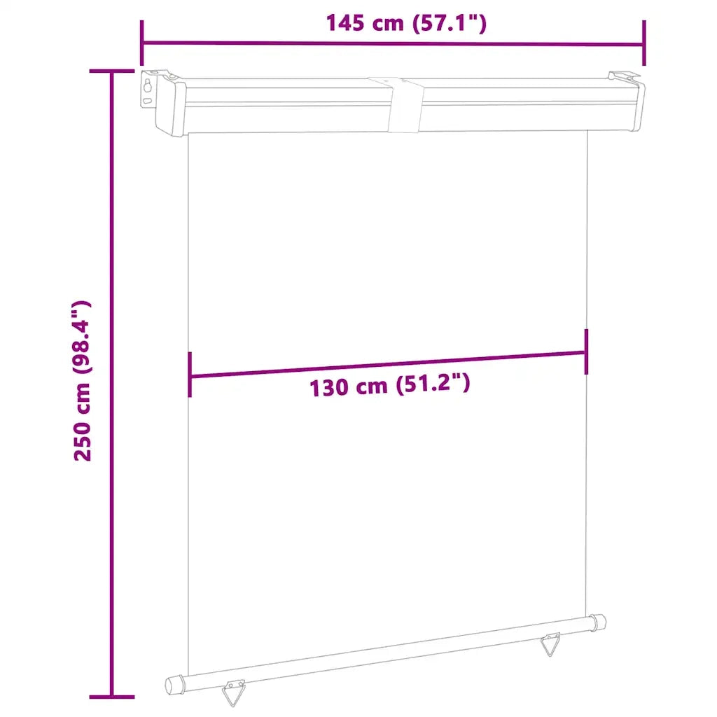 Tendalino Laterale per Balcone 145x250 cm Blu 48426