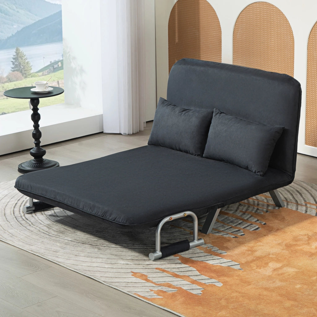 Divano letto 5 posti regolabile ¨C Minimal ¨C similpelle nero