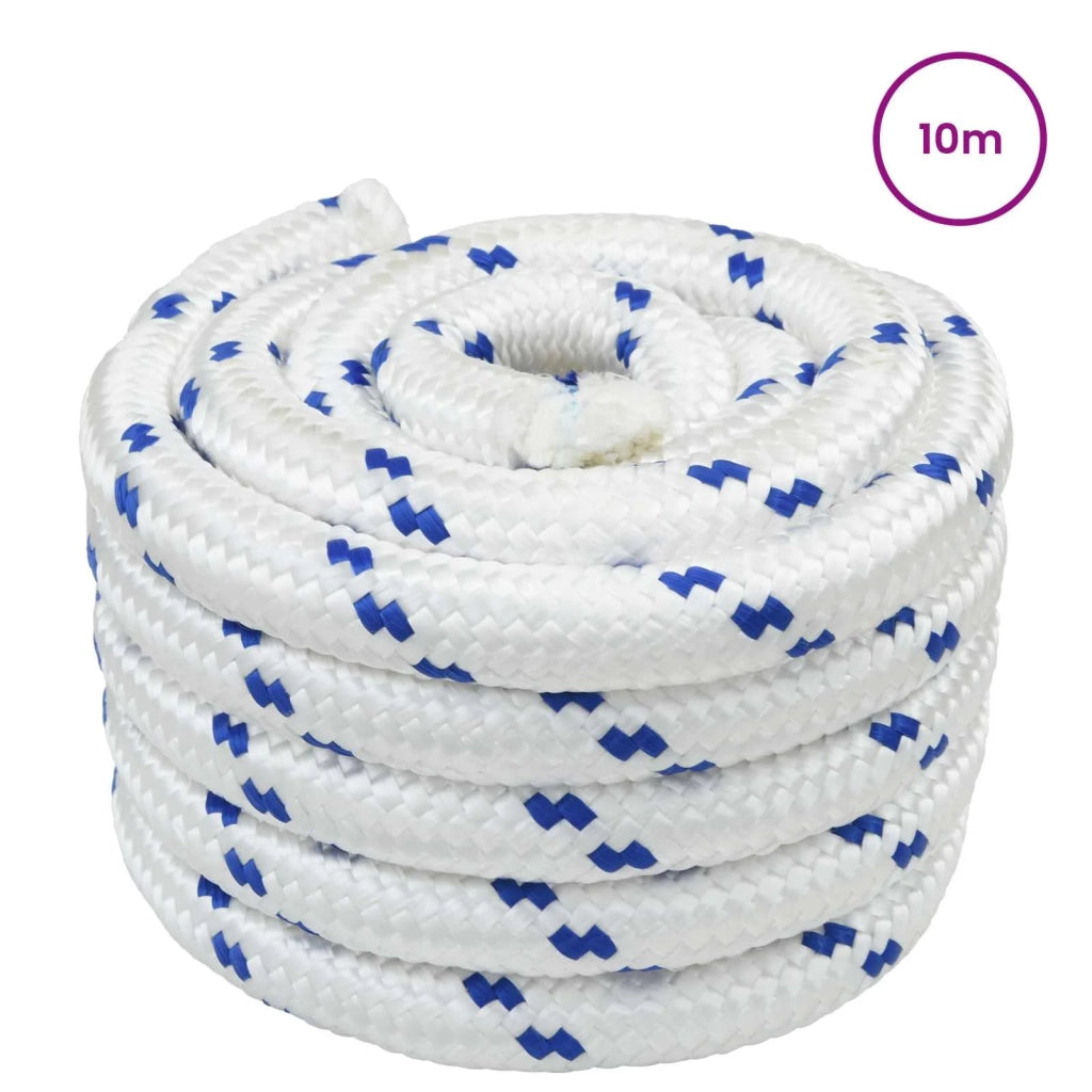 Corda | Fune da Barca 10 m 3 Bianco e Blu PP