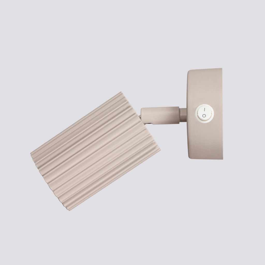Lampada da parete KARBON taupe con interruttore