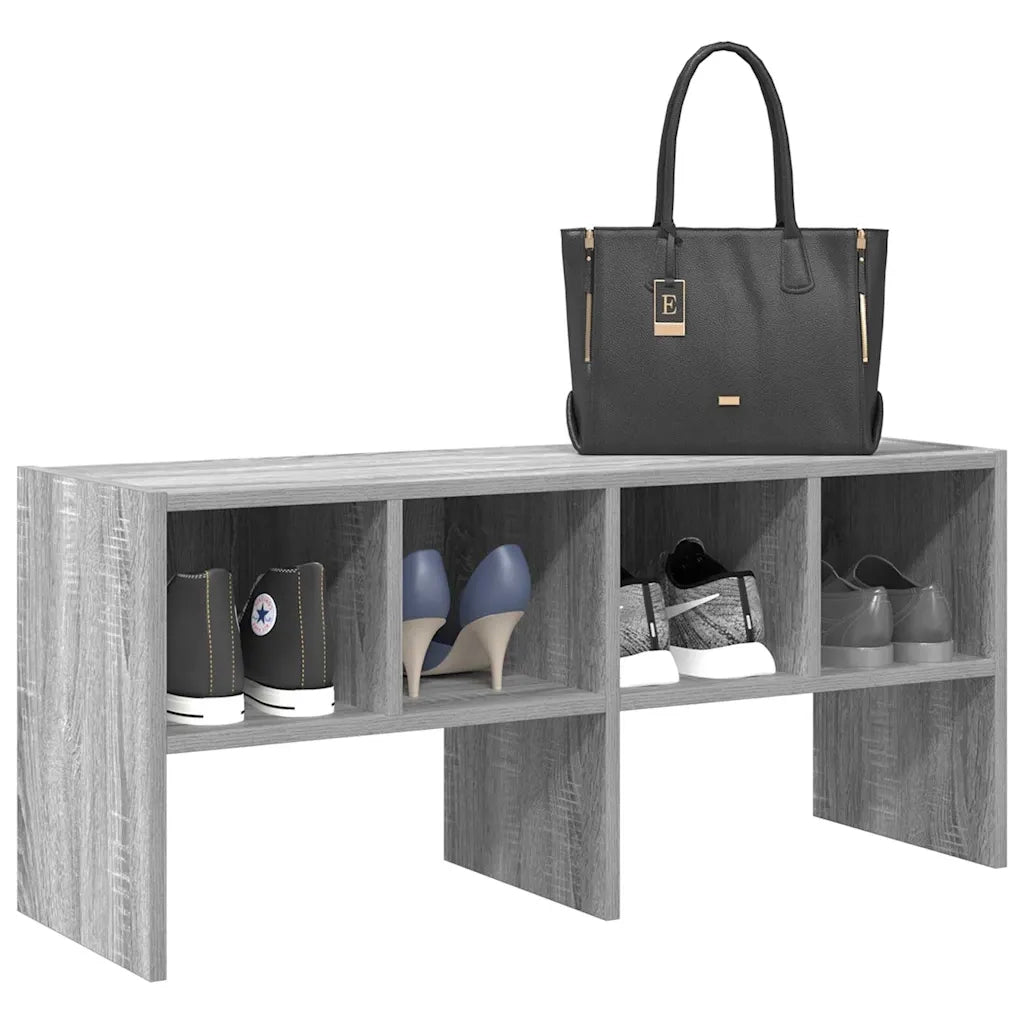Scarpiera Impilabile Grigio Sonoma 89,5x30x40 cm 858849