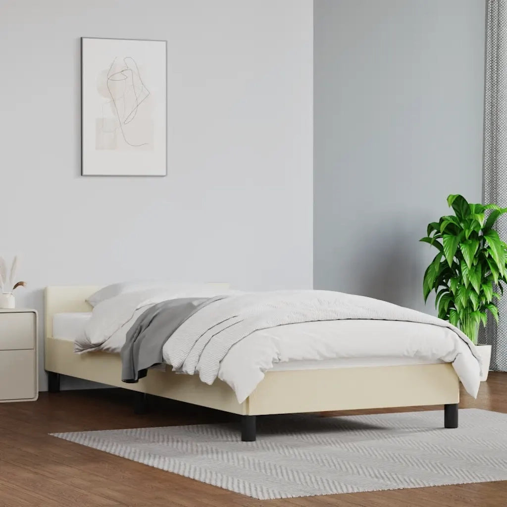 Giroletto con Testiera senza Materasso Crema 80x200 cm 347467