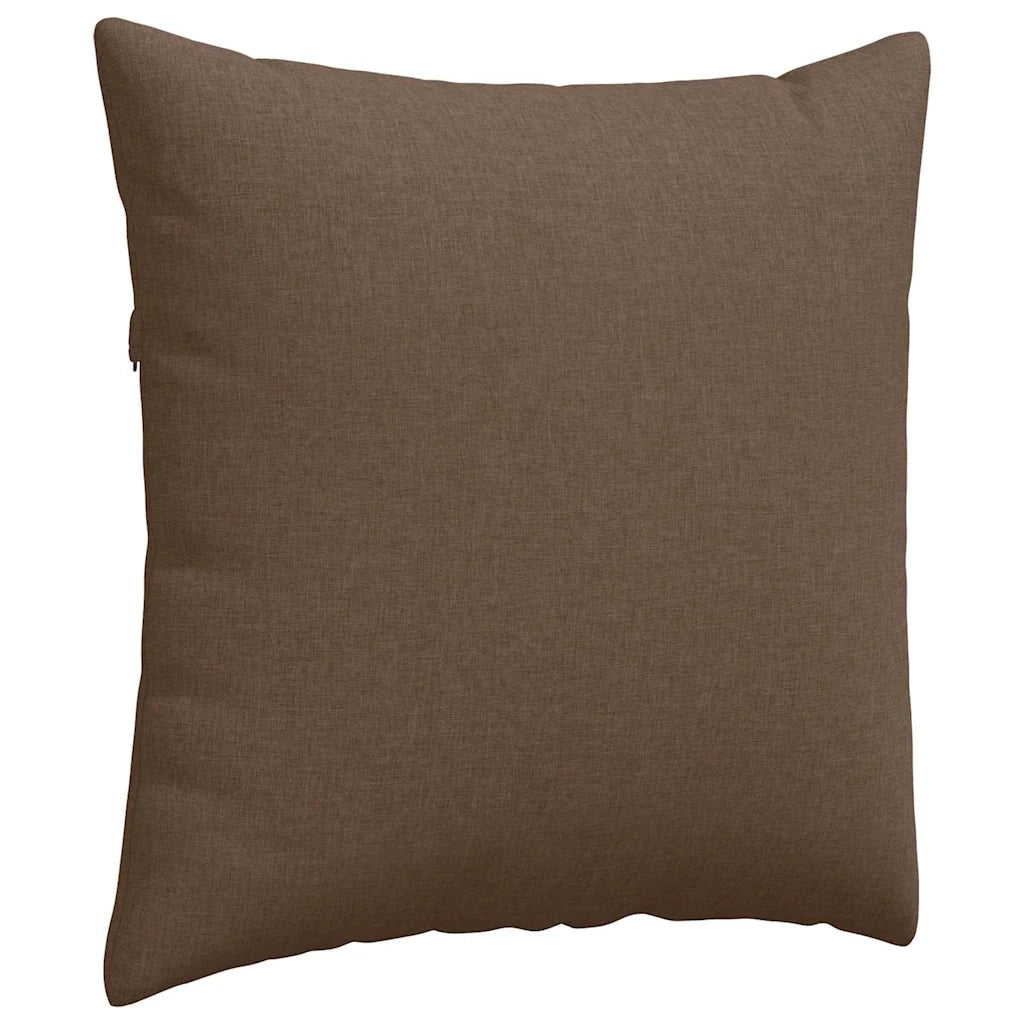 Cuscini da Divano 2 pz-Set di 2 Cuscini per Sofa Marrone 60 x 60 cm Tessuto