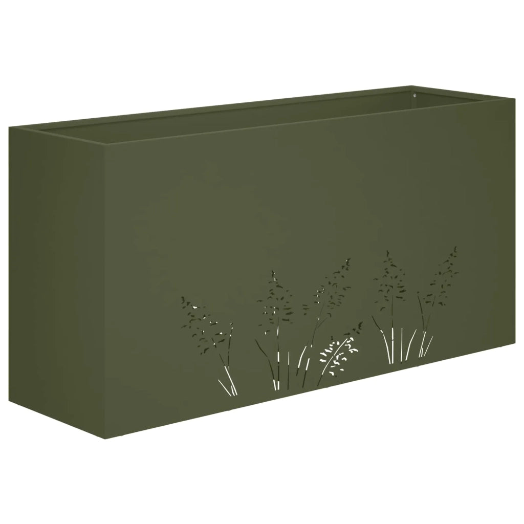 Vaso da giardino Verde Oliva 100 x 20 x 49 cm 8005854