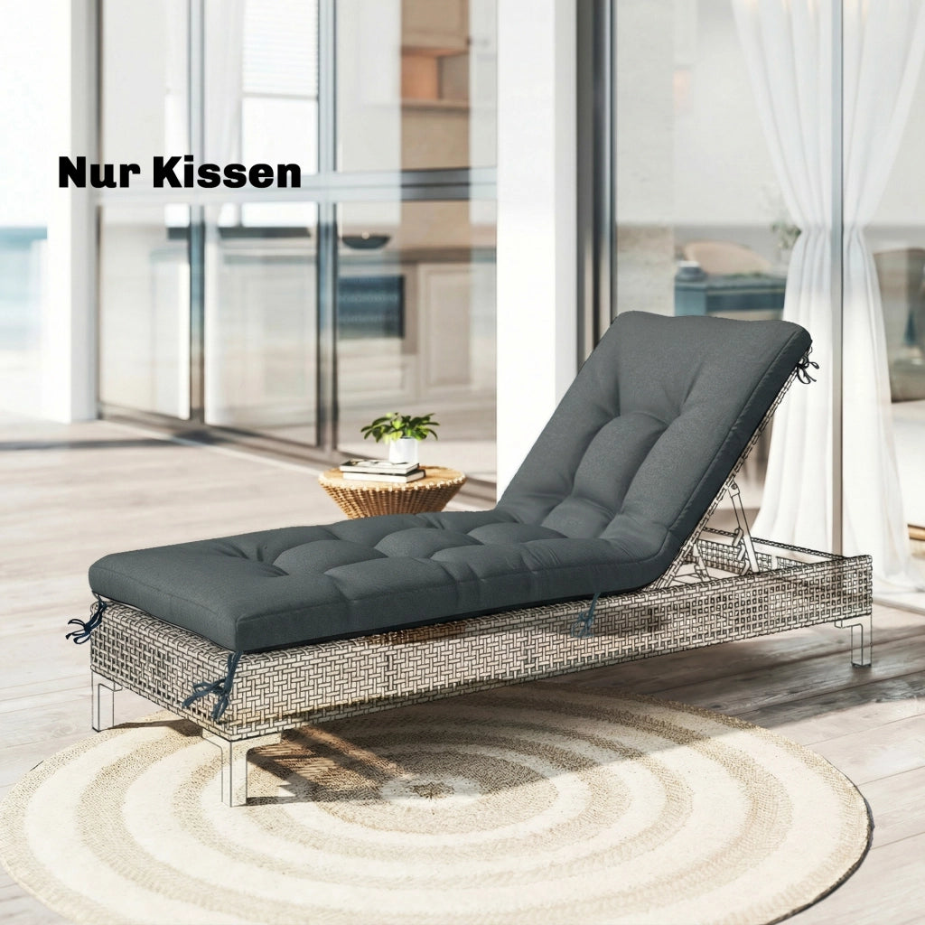 Cuscino per Pallet Amovibile ¨C Minimal ¨C Grigio Scuro 198x65x13cm